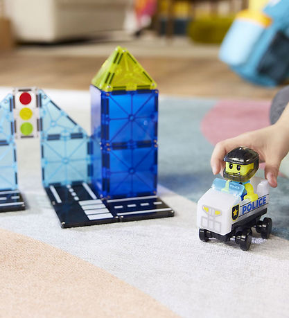 Ensemble d'aimants Magna-Tiles - 20 Parties - Police Patrouille
