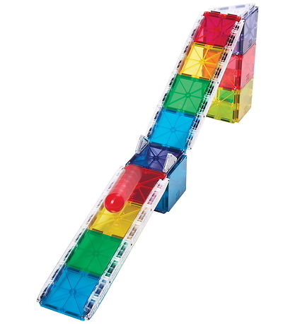 Magna-Tiles Magnet Set - 33 Parts - Small Rail Racer + MicroMAGS