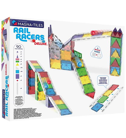 Ensemble d'aimants Magna-Tiles - 90 Parties - Rail Racer + Micro Ensemble d'aimants Magna-Tiles - 90 Parties - Rail Racer + Micro