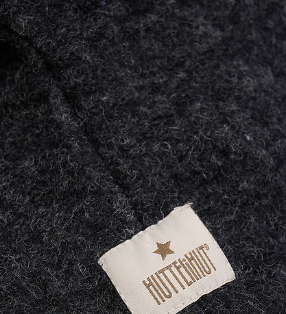 Huttelihut Balaclava - Wool - 2-layer - Dark Grey Melange