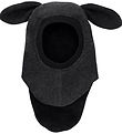 Huttelihut Balaclava - Wool - 2-layer - Dark Grey Melange w. Ear