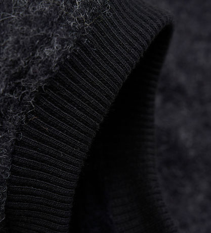 Huttelihut Balaclava - Wool - 2-layer - Dark Grey Melange w. Ear