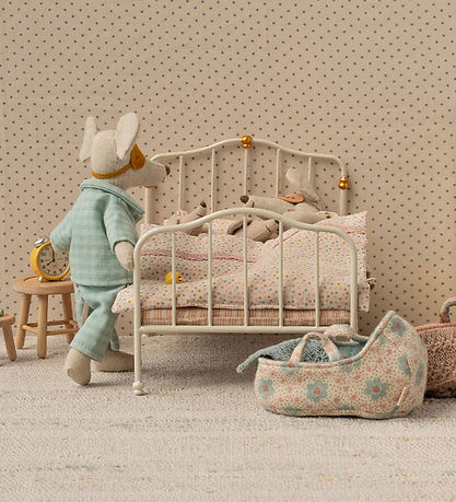 Maileg Miniature Vintage Bed - Mouse - Off White