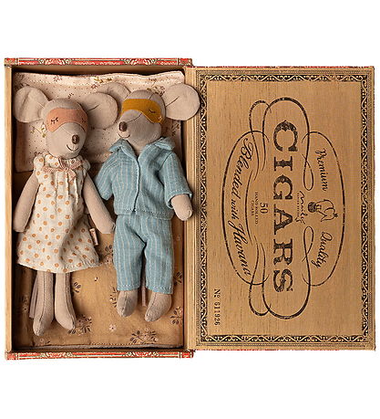 Maileg Mouse - Mom and Dad - I Cigar box
