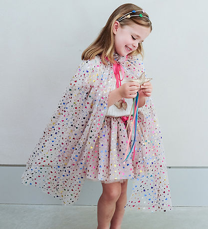 Mimi & Lula Tulle skirt - Beige Rainbow Hearts