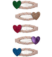 Mimi & Lula Hair Clips - 5-Pack - Mini Jazzy Heart Dancing Queen
