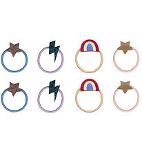 Mimi & Lula Elastic Hair Bands - 8-Pack - Mini Rainbow Dancing Q