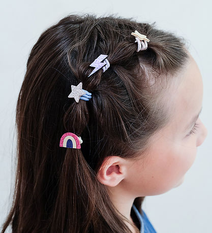 Mimi & Lula Elastic Hair Bands - 8-Pack - Mini Rainbow Dancing Q