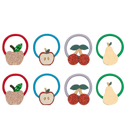 Mimi & Lula Elastic Hair Bands - 8-Pack - Mini Fruity Mushroom V