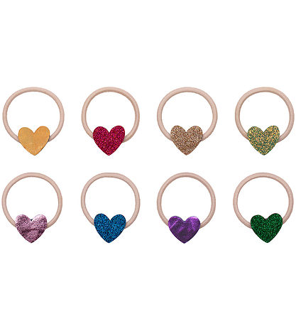 Mimi & Lula Elastic Hair Bands - 8-Pack - Mini Jazzy Heart Danci