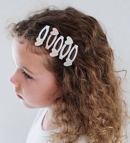 Mimi & Lula Hair Clips - 5-Pack - Mini Heart Shimmer Enchanted