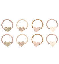 Mimi & Lula Elastic Hair Bands - 8-Pack - Mini Heart Shimmer Enc