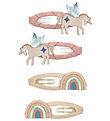 Mimi & Lula Hair Clips - 4-Pack - Winged Unicorn Celeste