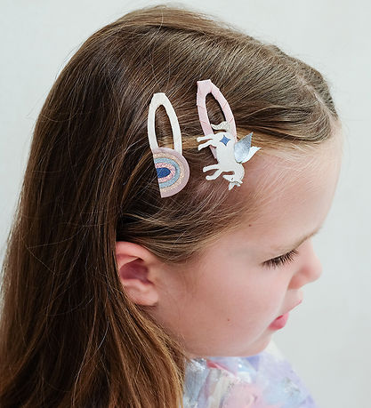Mimi & Lula Hair Clips - 4-Pack - Winged Unicorn Celeste