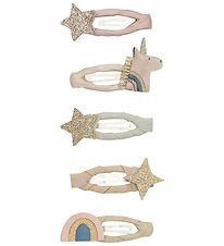 Mimi & Lula Hair Clips - 5-Pack - Mini Unicorn Celeste