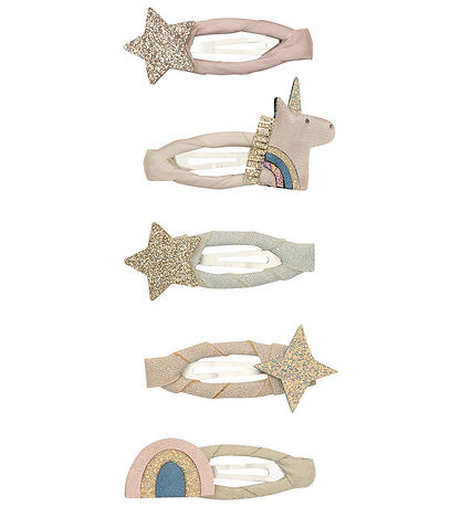 Mimi & Lula Hair Clips - 5-Pack - Mini Unicorn Celeste