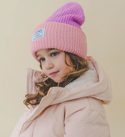 Lil'Boo Copenhagen Muts - Gebreid - Gezellig Muts - Roze/Purple