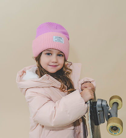 Lil'Boo Copenhagen Muts - Gebreid - Gezellig Muts - Roze/Purple