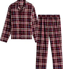 Tommy Hilfiger Pyjama Set - Straight - Tartan Reiker Burgundy re