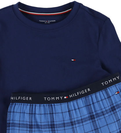 Tommy Hilfiger Pyjama Set - Flannel - Preppy Navy/Tonal Check Na