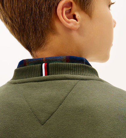 Sweat-shirt Tommy Hilfiger - Mini Corp - Étain Green Sweat-shirt Tommy Hilfiger - Mini Corp - Étain Green