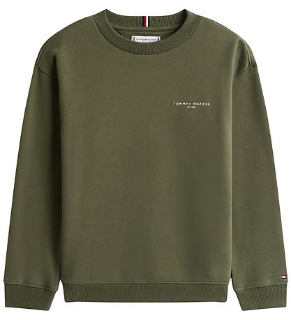 Sweat-shirt Tommy Hilfiger - Mini Corp - Étain Green Sweat-shirt Tommy Hilfiger - Mini Corp - Étain Green