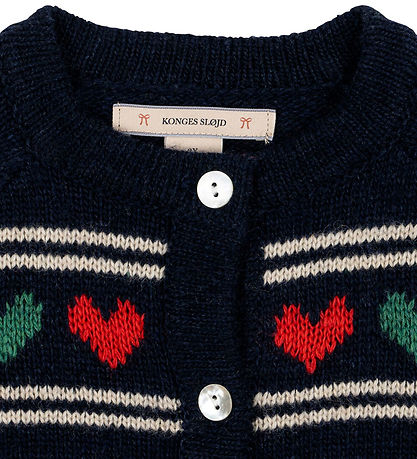 Konges Sløjd Cardigan - Wool/Polyamide - Belou - Heart