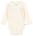 Konges Sløjd Omlottbody l/ä - Minnie Newborn - Smörkräm m. H Konges Sløjd Omlottbody l/ä - Minnie Newborn - Smörkräm m. H