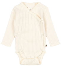 Konges Sløjd Wrap Bodysuit l/s - Minnie Newborn - Buttercream w. Konges Sløjd Wrap Bodysuit l/s - Minnie Newborn - Buttercream w.