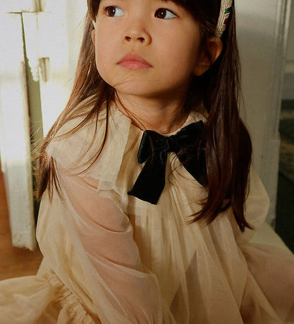 Robe en tulle Konges Sløjd - Bow - Parchemin Robe en tulle Konges Sløjd - Bow - Parchemin
