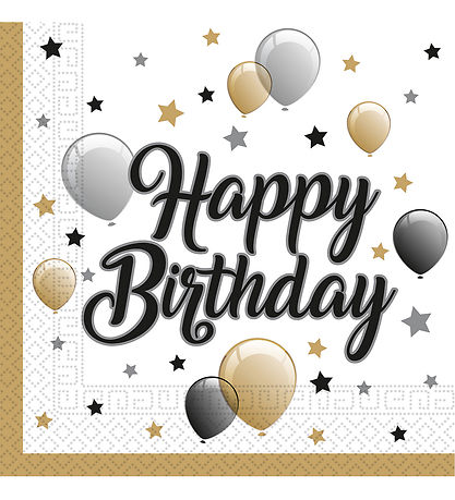 Decorata Party Servetten - 20-pack - 33*33 cm - Milestone Happy