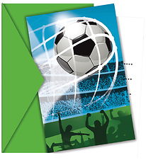 Decorata Party Uitnodigingen - 6-pack - Voetbal Fan