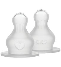 BIBS Flasketuter til Baby - 2-pack - Tykk strømning - Silikon BIBS Flasketuter til Baby - 2-pack - Tykk strømning - Silikon