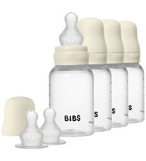 BIBS Feeding Bottles - 4-Pack - 150 mL - Silicone - Ivory
