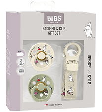 BIBS x Mummitrollene Gavepakke - Smokker/Smokkesnor - Str. 2 - I BIBS x Mummitrollene Gavepakke - Smokker/Smokkesnor - Str. 2 - I