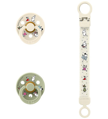 BIBS x Moomins Gift Set - Pacifiers/Pacifier Clip - Size 2 - Ivo BIBS x Moomins Gift Set - Pacifiers/Pacifier Clip - Size 2 - Ivo