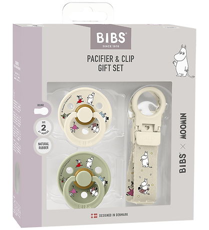 BIBS x Moomins Gift Set - Pacifiers/Pacifier Clip - Size 2 - Ivo BIBS x Moomins Gift Set - Pacifiers/Pacifier Clip - Size 2 - Ivo