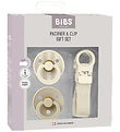 BIBS Colour Geschenkset - Schnuller/Schnullerketten - Gr. 1 - Iv