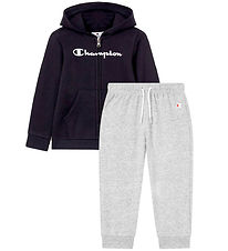Champion Sweat Set - Cardigan/Sweatpants - Black Beauty