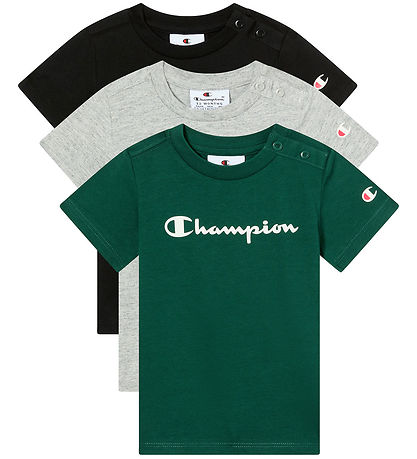 Champion T-shirt - 3-Pack - New Oxford Grey Melange