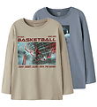Name It Blouse - 2-Pack - NkmVoto - Iceland Fossil/Flint Stone H