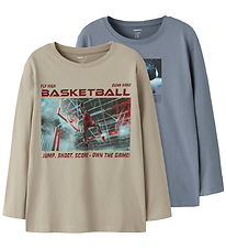 Name It Blouse - 2-Pack - NkmVoto - Iceland Fossil/Flint Stone H