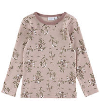 Name It Blouse - Wool - NmfWillow - Shadow Gray/Long flowers