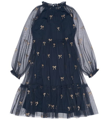 The New Kjóll - TnRudelle - Dökkblátt Blazer AOP