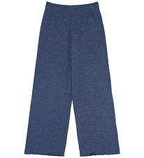 The New Trousers - Rib - TnRina - Glitter - Wide - Navy Blazer
