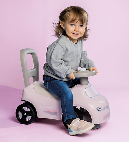 Smoby Gåvagn - Lilla Smoby Auto Ride-På - Rosa
