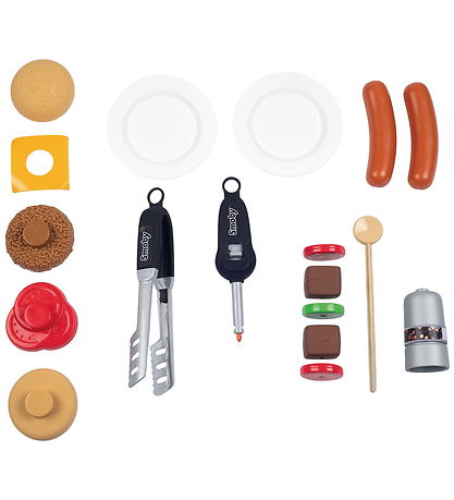 Smoby Grill w. Accessories - 18 Parts - Black
