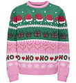 Kids Only Bluse - Strick - Weihnachten - Fuchsia Pink/W. Green J