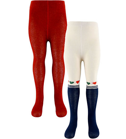 Konges Sløjd Tights - 2-Pack - Heart Mix