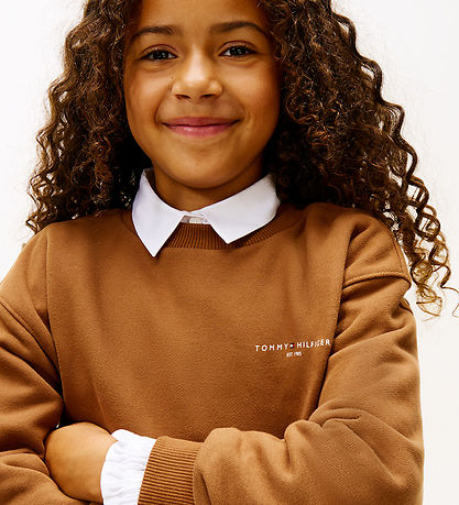 Tommy Hilfiger Sweatshirt - Mini Corp - Pecan Nutbrown